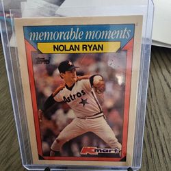 Nolan Ryan 1988 Topps Kmart Memorable Moments Baseball Card 