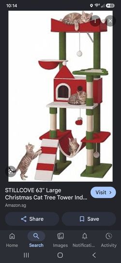 Stillcove 63" Tall Heavy-duty Christmas Cat Tree Playset $45 ea. BRAND NEW (PRICE IS FIRM)