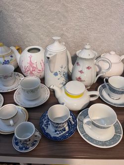 Teapots, Cups, & Saucers