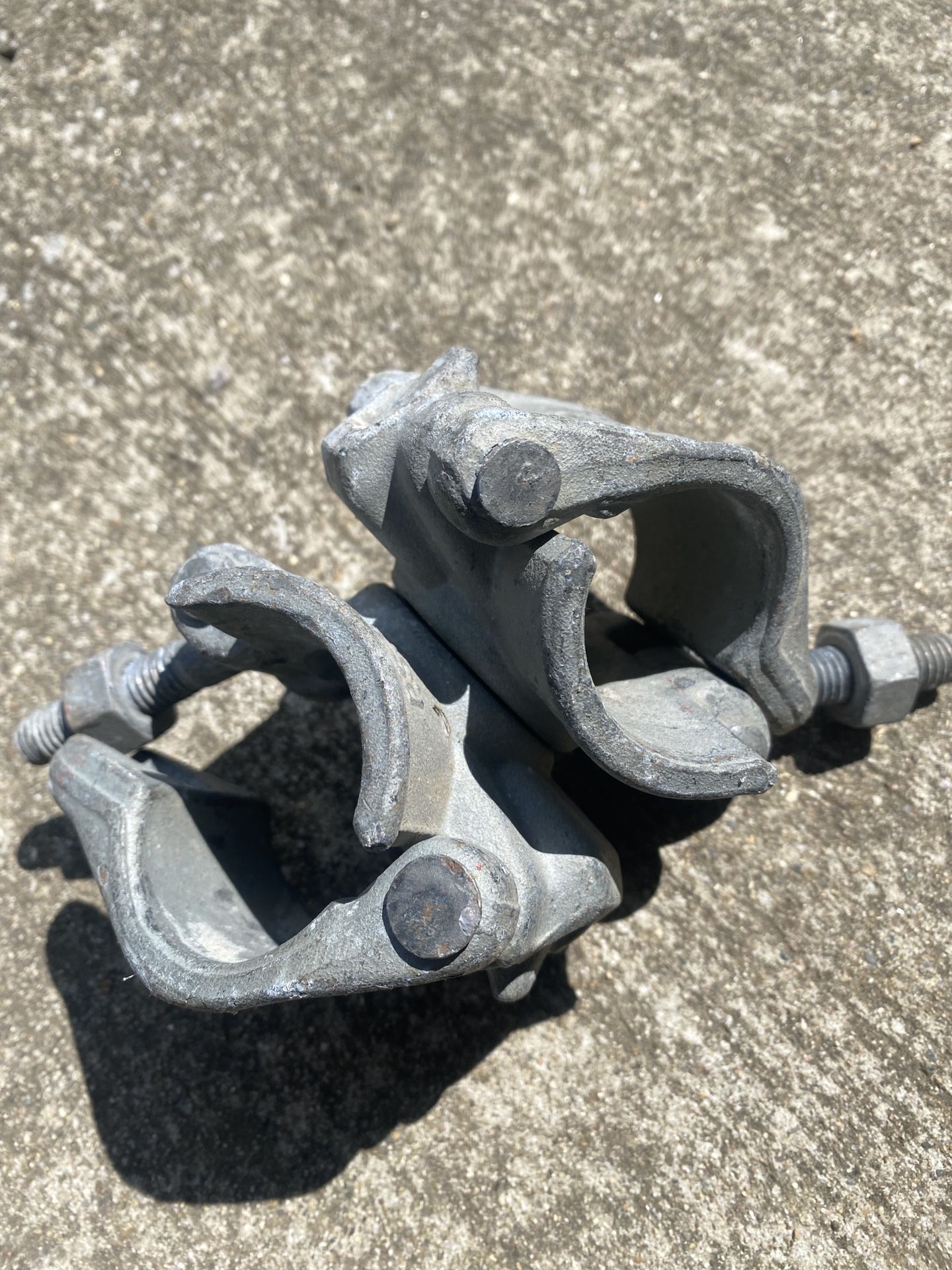 Galvanized Swing Hinge Clamps. Chain Fence.  From Paramount Movie Studio