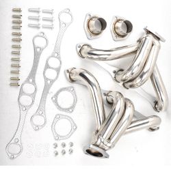 Chevy Block Hugger Manifold Exhaust Headers SBC V8 283 305 350 400 Street Rod