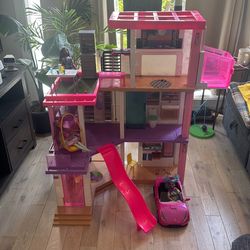 Barbie Dreamhouse 3-Story Dollhouse Playset with Pool & Slide Dolls, Accessories