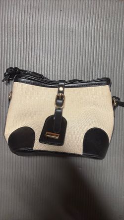 Fabric and leather purse