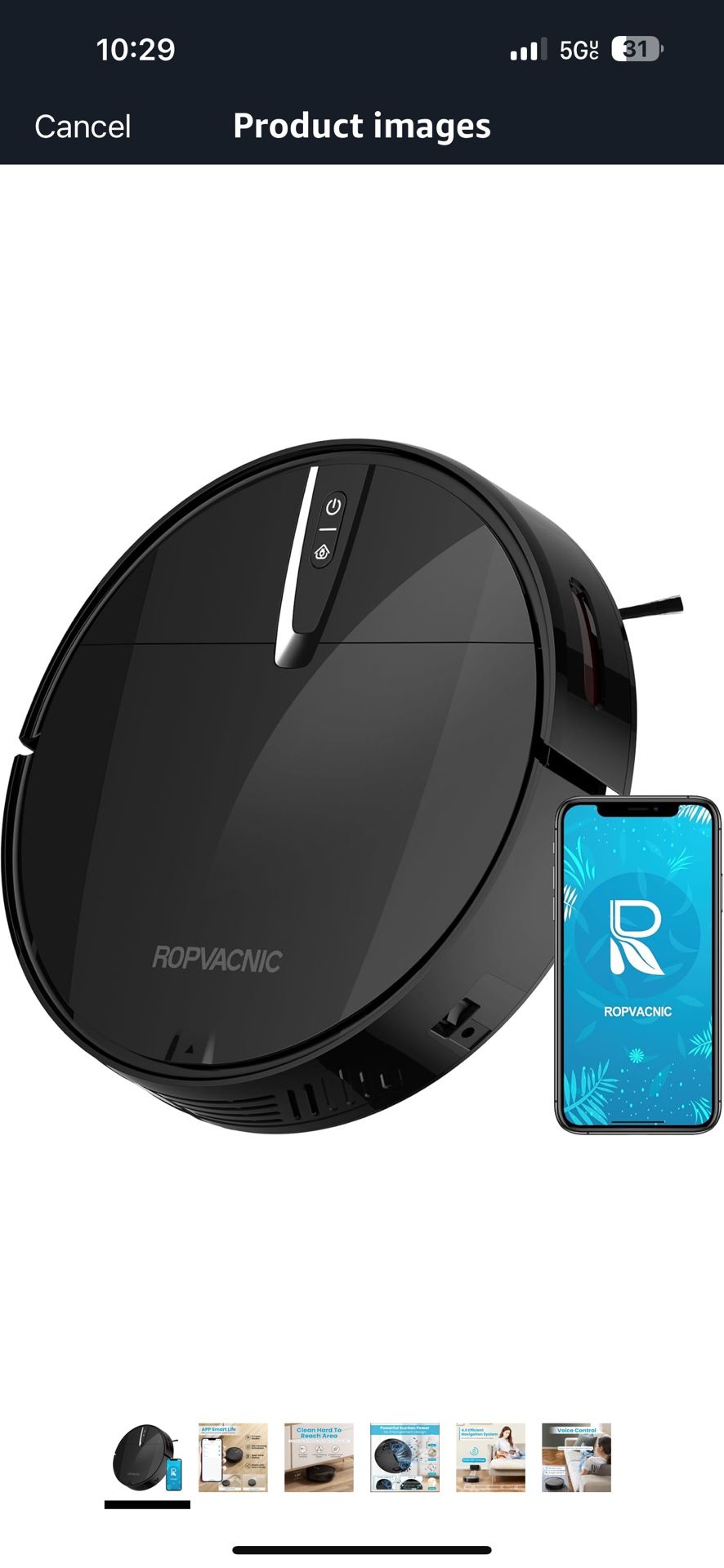 Robot Vacuum Cleaner with 3000Pa Cyclone Suction, APP/Voice/Remote Control, Automatic Self-Charging Robotic Vacuum, Scheduled Cleaning, Ideal for Pet