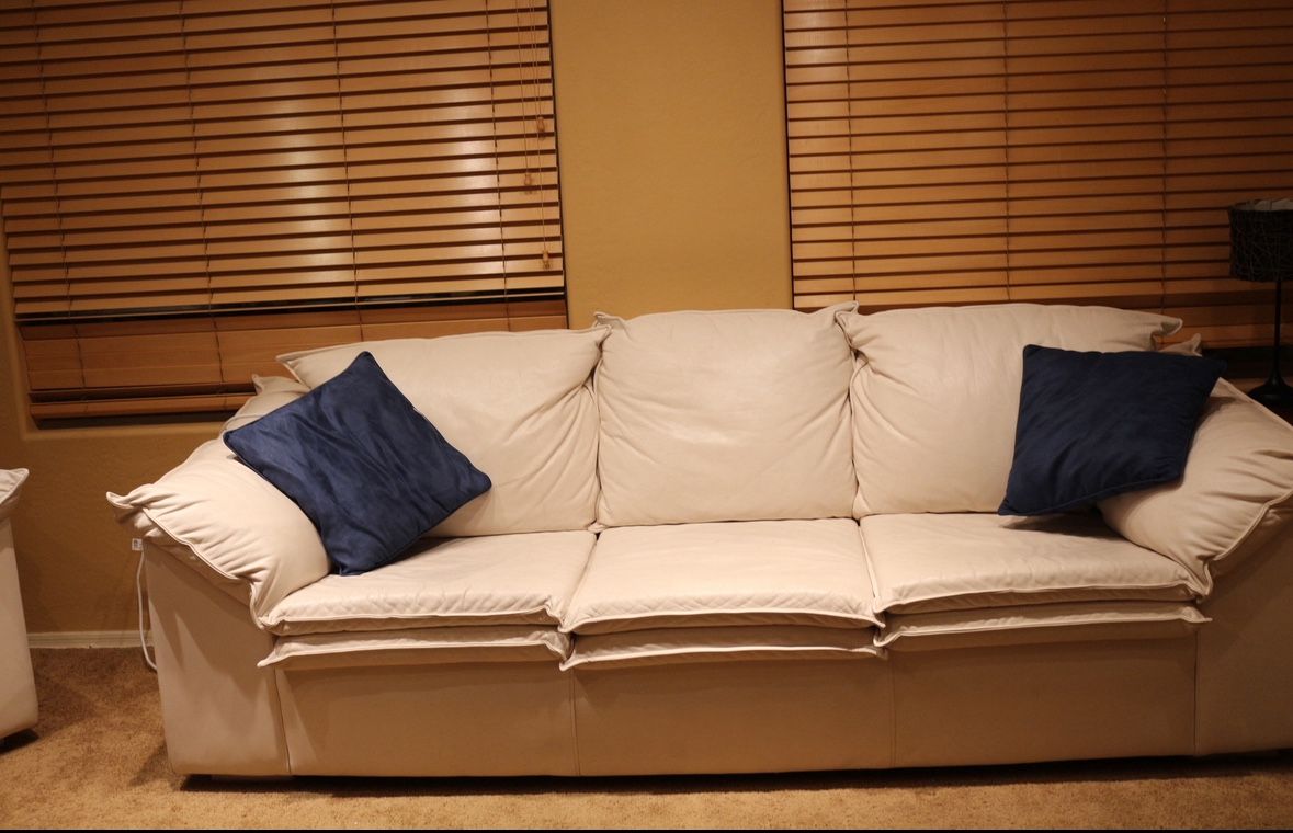 White Leather Couches