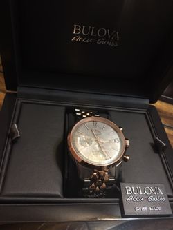Bulova ACCU Swiss 65C114 Murren Automatic Two tone Stainless Steel Watch for Sale in Reynoldsburg OH OfferUp