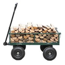 NEW Green 3.5 cu.ft. Steel Utility Garden Cart