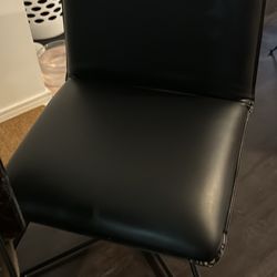 Set Of 2 Armless Chairs Pleather