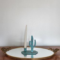 Metal Cactus Candle Holder