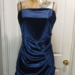 Emerald Sundae Size XL Navy Blue Short Spaguetti Strap Dress Cocktail Party Dress | Vestido Para Fiesta ó Evento