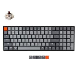Keychron K4 96% Layout 100 Keys Wireless Bluetooth 5.1/Wired USB Mechanical Gaming Keyboard with Gateron G Pro Brown Switch White LED Backlight N-Key 