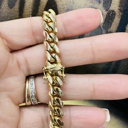 14k Solid Cuban Bracelet 