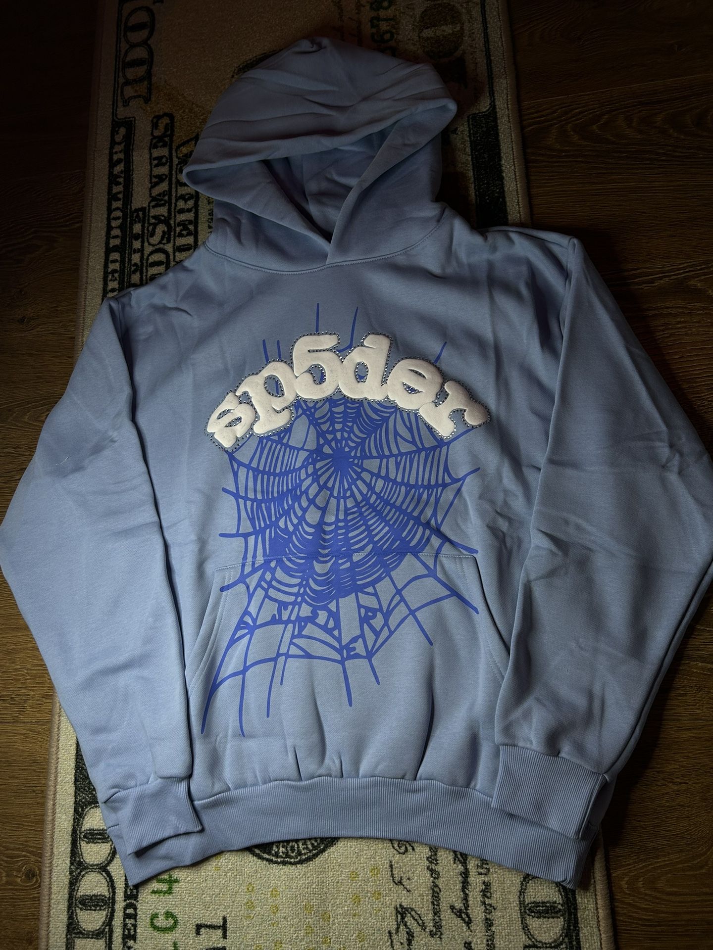 light blue spider hoodie