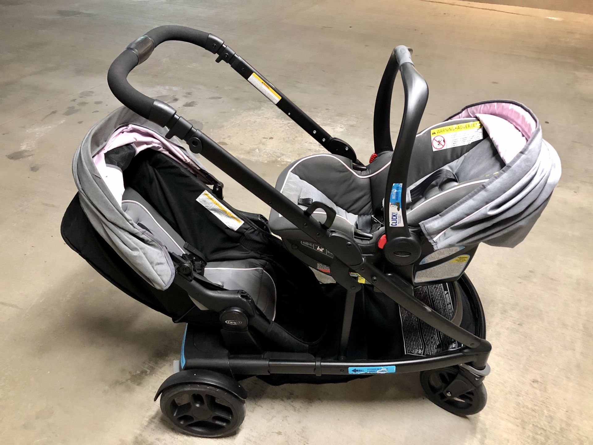 Uno 2 duo stroller & car seat + extra seat