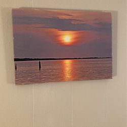 Two sunset paintings