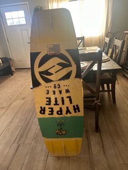 BOAT TOYS: 2 WAKE BOARDS, SURF BOARD, KNEE BOARD, 8x vests