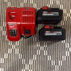 Milwaukee Batteries 6.0 (2) And Rapid Charge