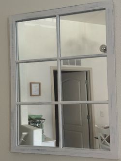 Farmhouse white mirror