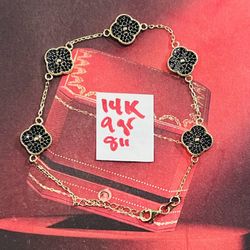 14K Solid Gold Bracelet For Wedding 9Gr 8 Inches Long 