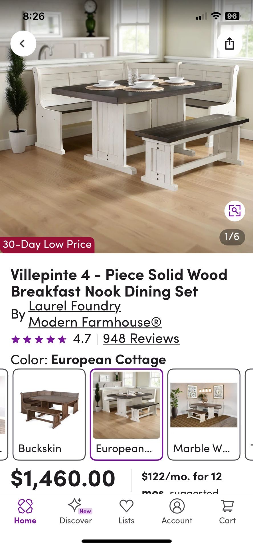 Kitchen Corner/dining Room  (LH) Table/bench