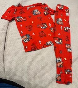 Cars two-piece pajama set is a size 4T.