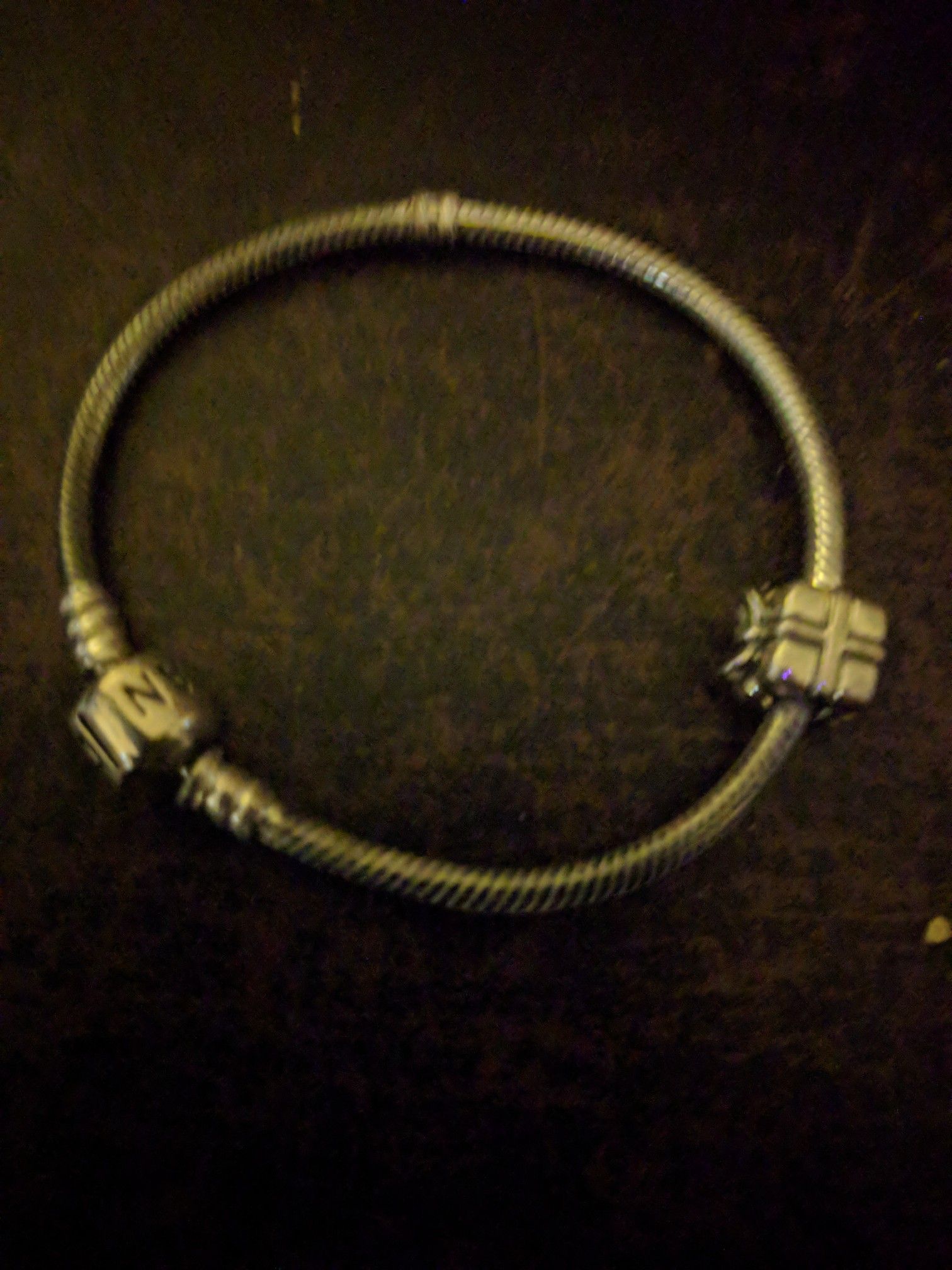 Silver Pandora bracelet with extra charm