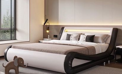 LED King/Queen Bed Fra Headboard,