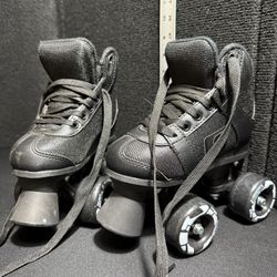 Crazy Skates Youth Roller Skates Black J12-2 Adjustable 