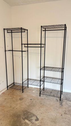 Heavy-Duty Wire Garment Rack / Freestanding Closet Wardrobe – Holds up to 1110 lbs (Black)