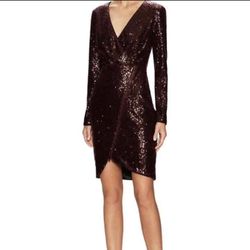 NWT Rachel Roy Burgundy Sequined Dress Size 4 Beautiful $179