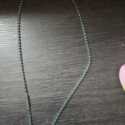 Givenchy Turquoise Crystal Necklace Authentic