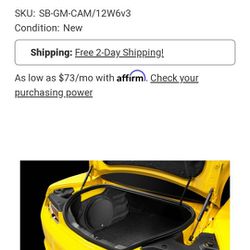 2010-2015 Chevy Camaro JL Audio Subwoofer Box