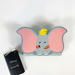 Loungefly Zip Small Wallet Dumbo With Feather Figural Disney NWT