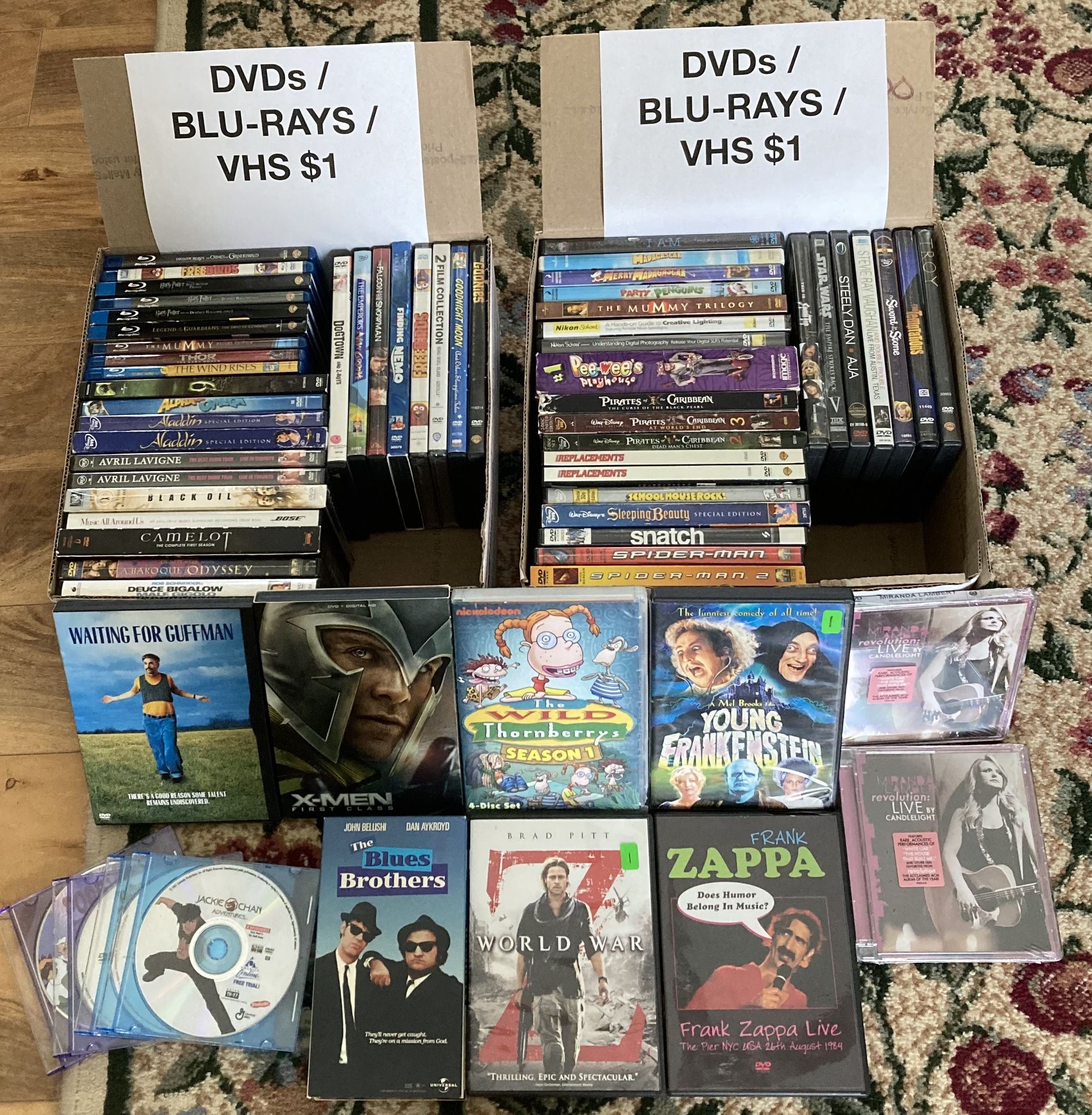 Blu-rays DVDs VHS Assorted For Sale - $1 Or As Priced In List - see description for list