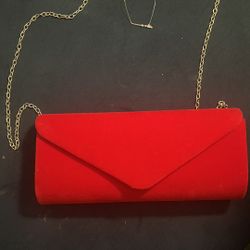 Red Elegant Clutch  Purse 