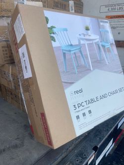 New children's table and two chairs set, still in box