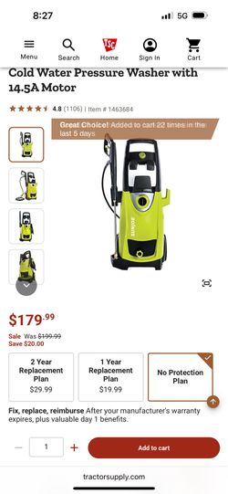 Electric, Power Wash