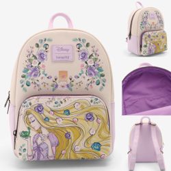 Loungefly Disney Tangled Rapunzel & Pascal Flowers Mini Backpack 