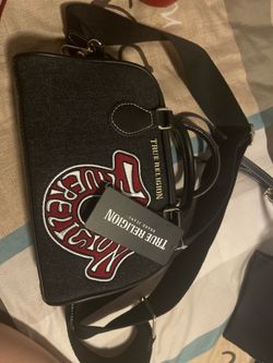 True Religion black denim handbag navy blue with tag