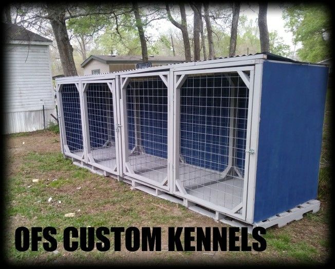 CUSTOM BUILT 4 SECTIONAL DOG KENNEL