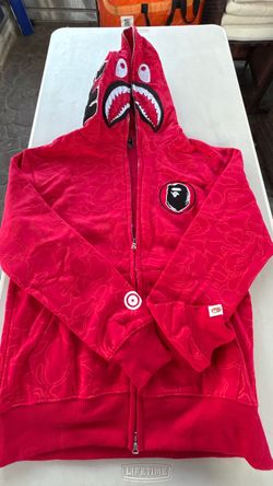 Shark Full-Zip Hoodie Red Camo