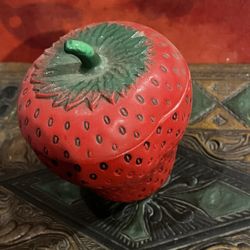 Vintage Milk glass strawberry