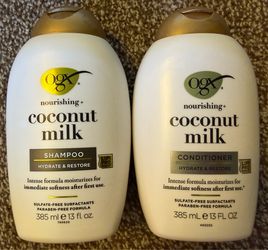 NEW Set OGX Nourishing + Coconut Milk Moisturizing Shampoo & Conditioner - Hydrating & Restoring  —HYDRATE & RESTORE: OGX Nourishing + Coconut Milk Sh