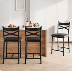 🖤 GARVEE BAR STOOLS – SET OF 4