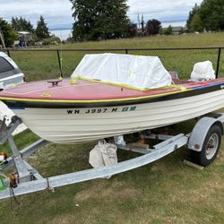 Heavy Duty Galvanized Boat Trailer Free 15’ classic Reinell Run About