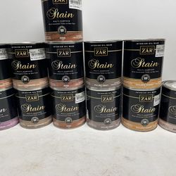 New Zar Satin Interior Oil Base Stain Quarts. $5 A Can. Details Below