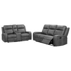 New 2pc reclining Livingroom set with reclining sofa and loveseat on sale now