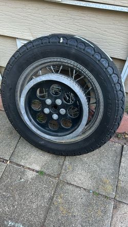 Harley Davidson Rear Wheel With Brake Disc And Belt Sprocket . 