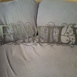 39x11 Metal Spelling Of Family Wall Decor
