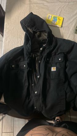 Carhartt Black Hooded Work Jacket